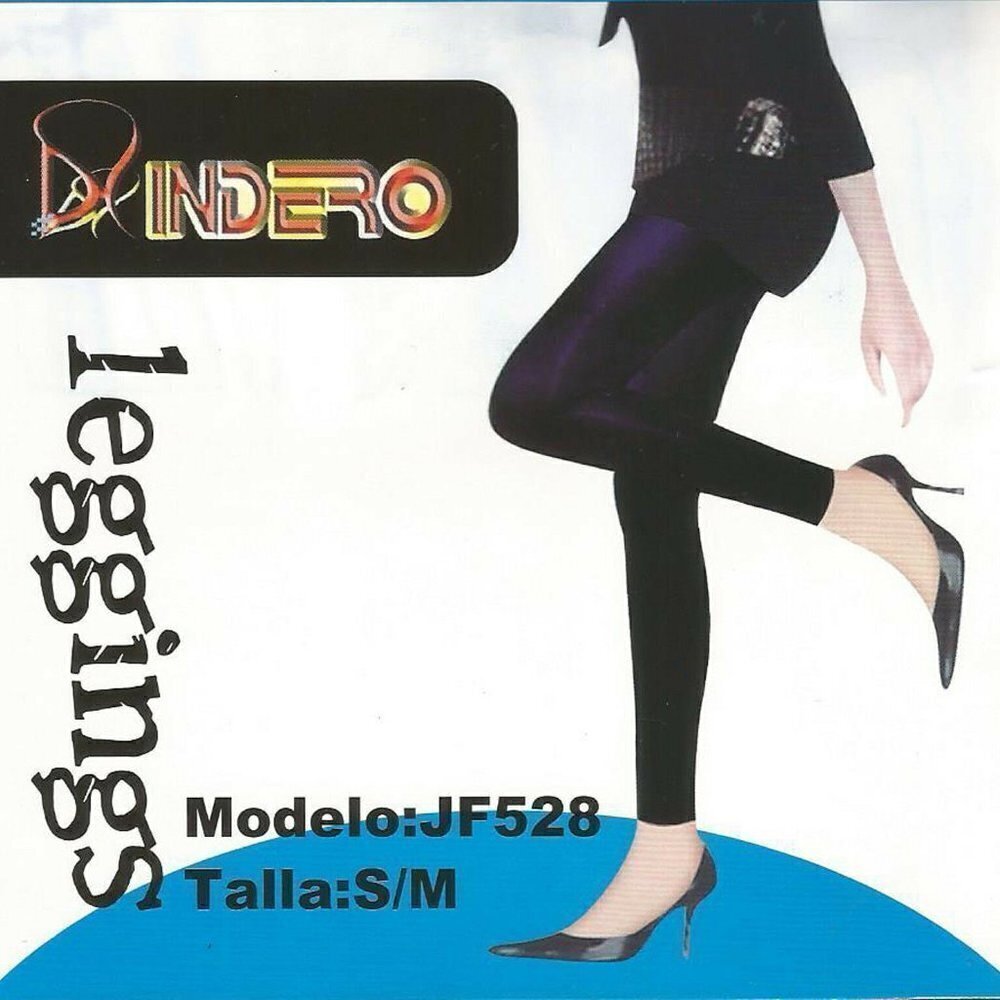 Indero Shinny Black Faux Leather Leggings - JF528 Size Small - Medium